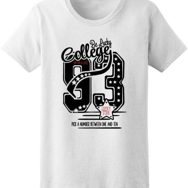College Sports Lucky Number 93 Tee Women's -Image by Shutterstock